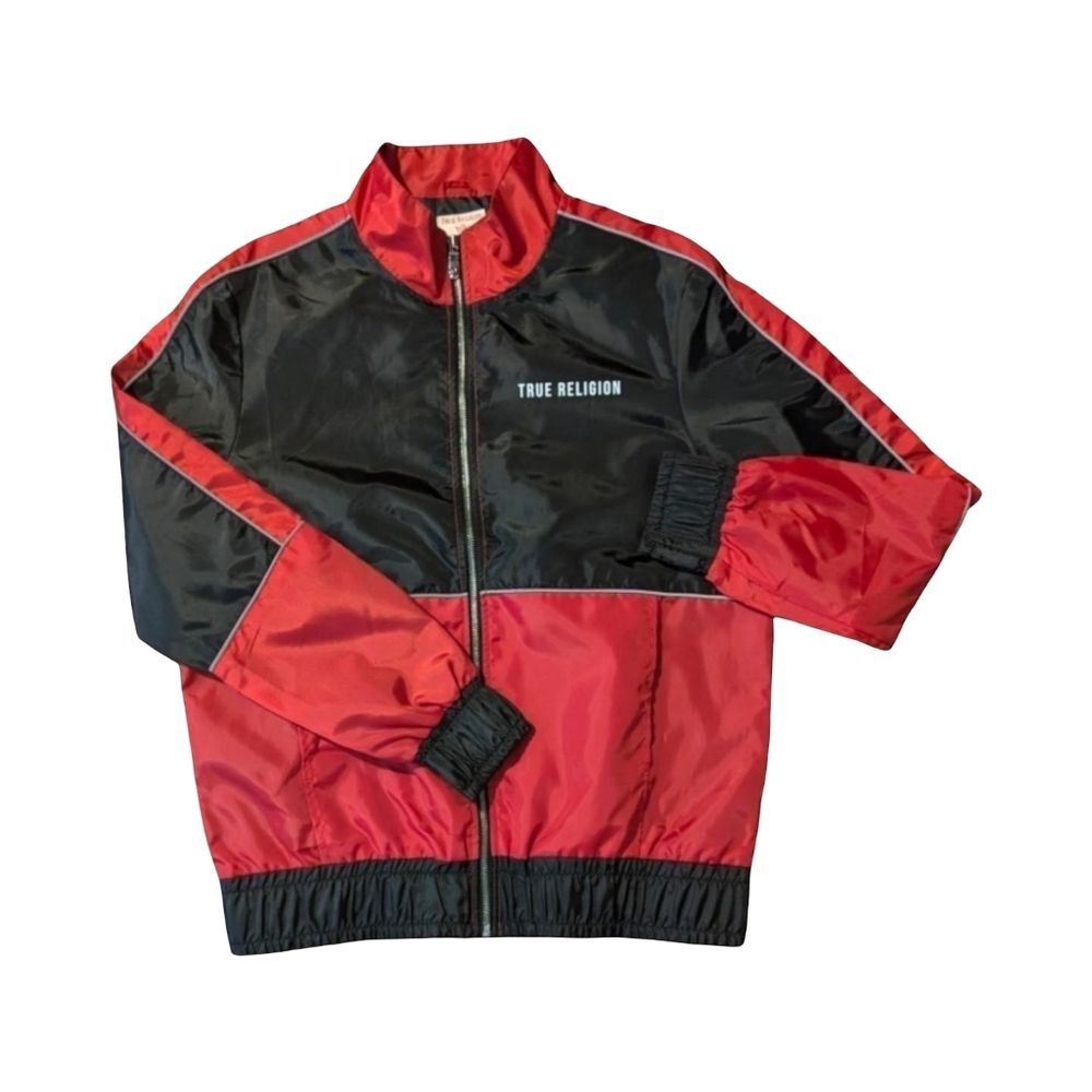 Y2K True Religion Windbreaker Paneled Colorblock Men's Large Streetwear